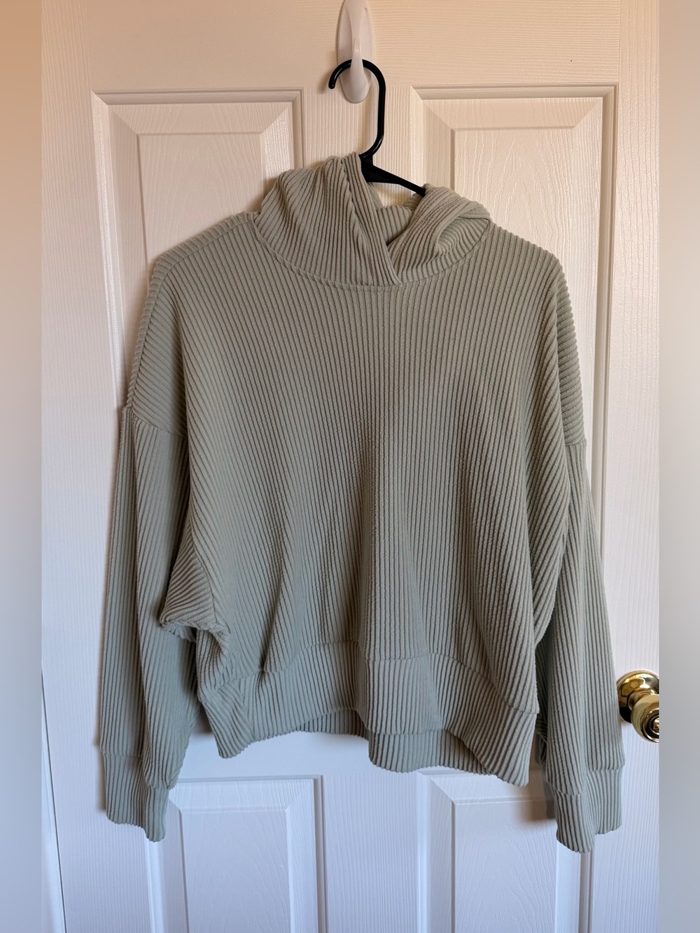 Abercrombie & Fitch Sage Green Ribbed Hoodie and Sweatpants
